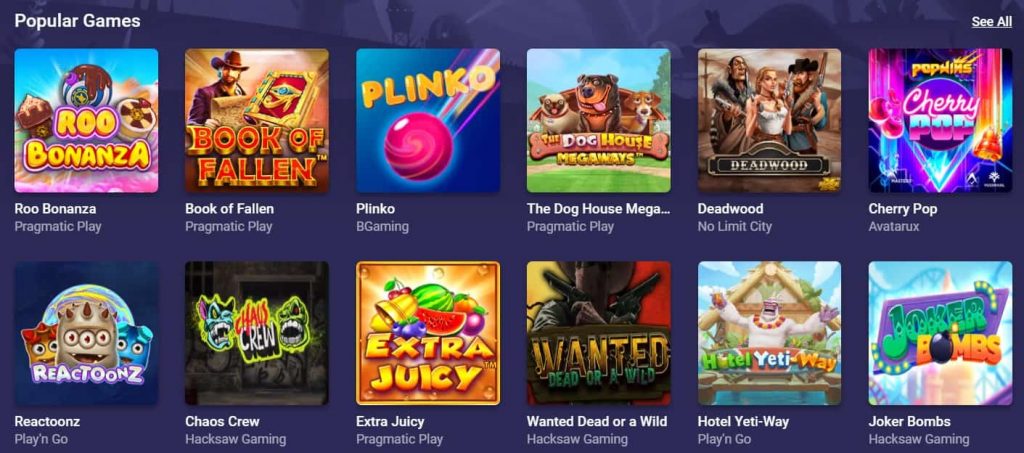 Roobet Casino Games