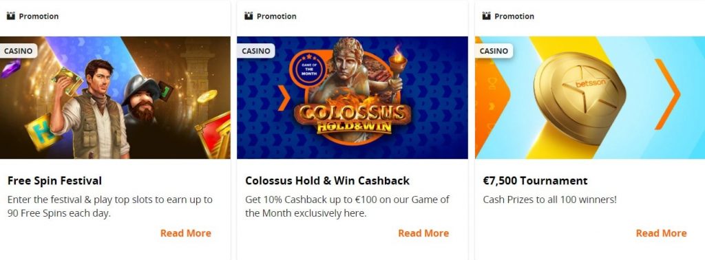 Betsson Casino Promotions