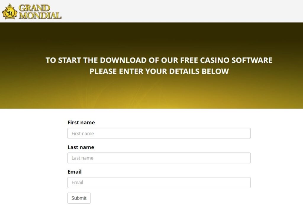 Grand Mondial Casino Registration