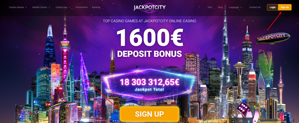 jackpot city create account