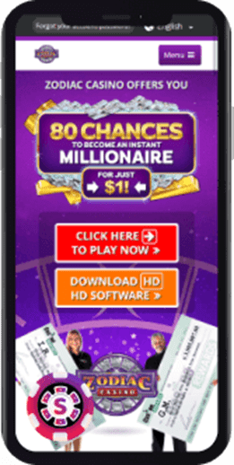  Zodiac Casino mobile option